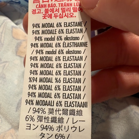 Disney tinkerbell shortie pajamas, blue with peach trim - Picture 6 of 6